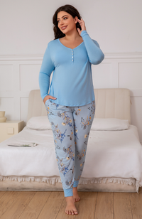 Bamboo Henley PJs (XL & 2XL)
