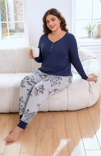 Bamboo Henley PJs (XL & 2XL)