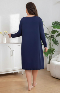 Long Sleeve Bamboo Frill Nightie