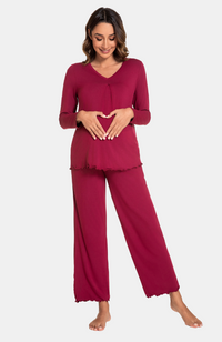 Long Sleeve Bamboo Maternity PJs