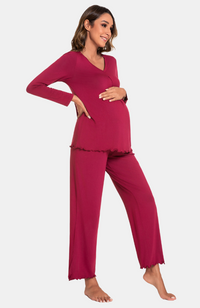 Long Sleeve Bamboo Maternity PJs