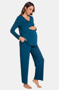 Long Sleeve Bamboo Maternity PJs