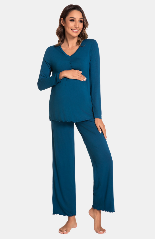 Long Sleeve Bamboo Maternity PJs