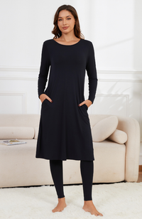 Long Sleeve Bamboo Pocket Dress