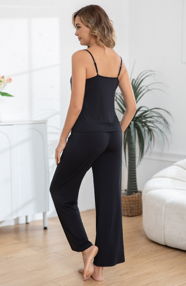 Lace Trim Bamboo Cami Lounge Set