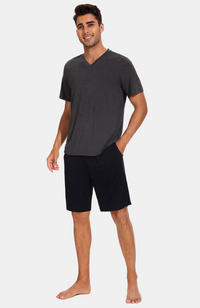 Men's Bamboo PJ Shorts / Lounge Shorts. Black. S-4XL. 