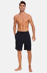 Men's Bamboo PJ Shorts / Sleep Shorts / Lounge Shorts. Black. S-4XL. 