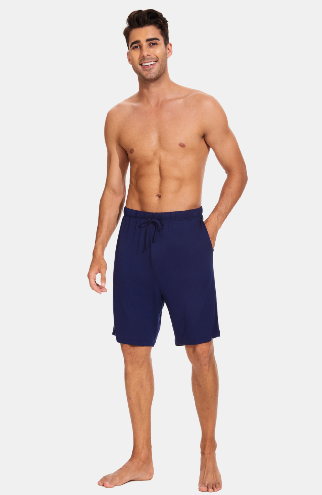Men's Bamboo PJ Shorts / Sleep Shorts / Lounge Shorts. Navy. S-4XL. 