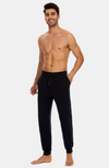 Men's Black Bamboo Jogger Pants. S-4XL, winter weight.