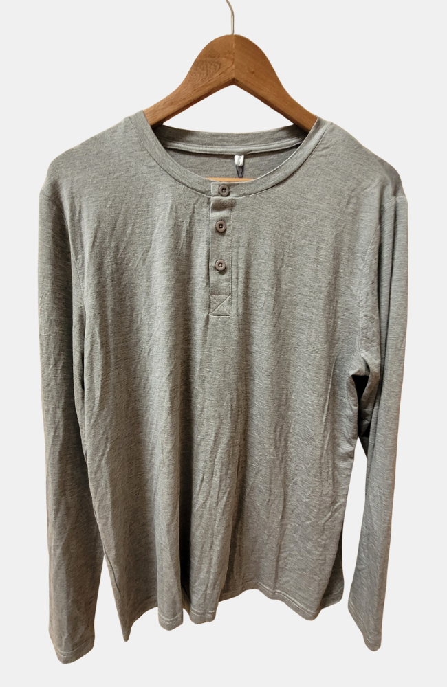 Men's Bamboo Henley Top (Small)