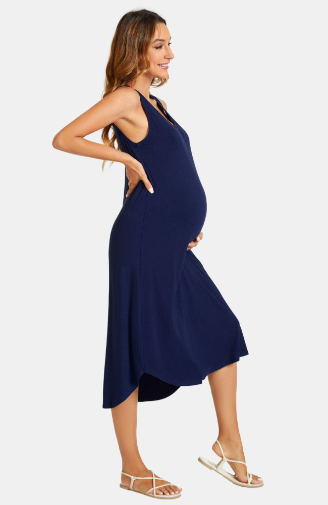 Bamboo Midi Maternity Dress