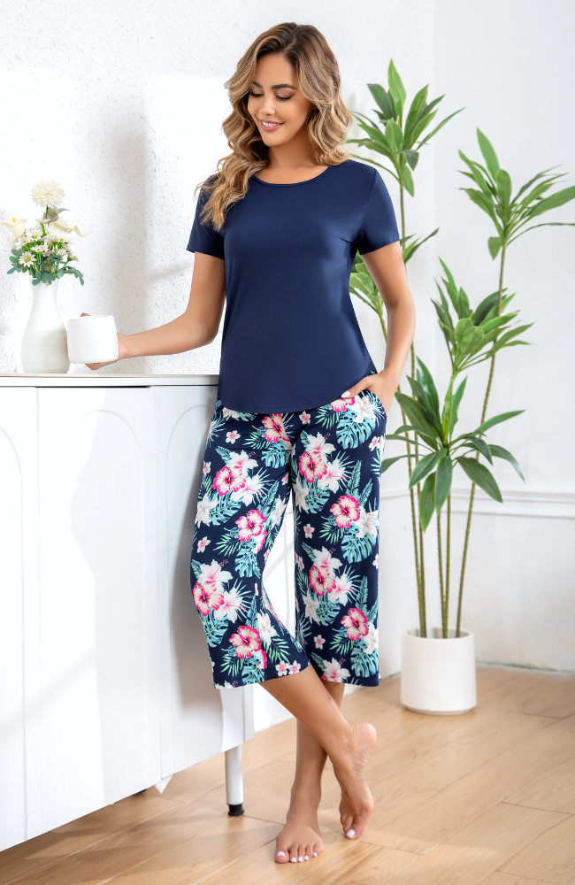 Bamboo Crop PJ Pants
