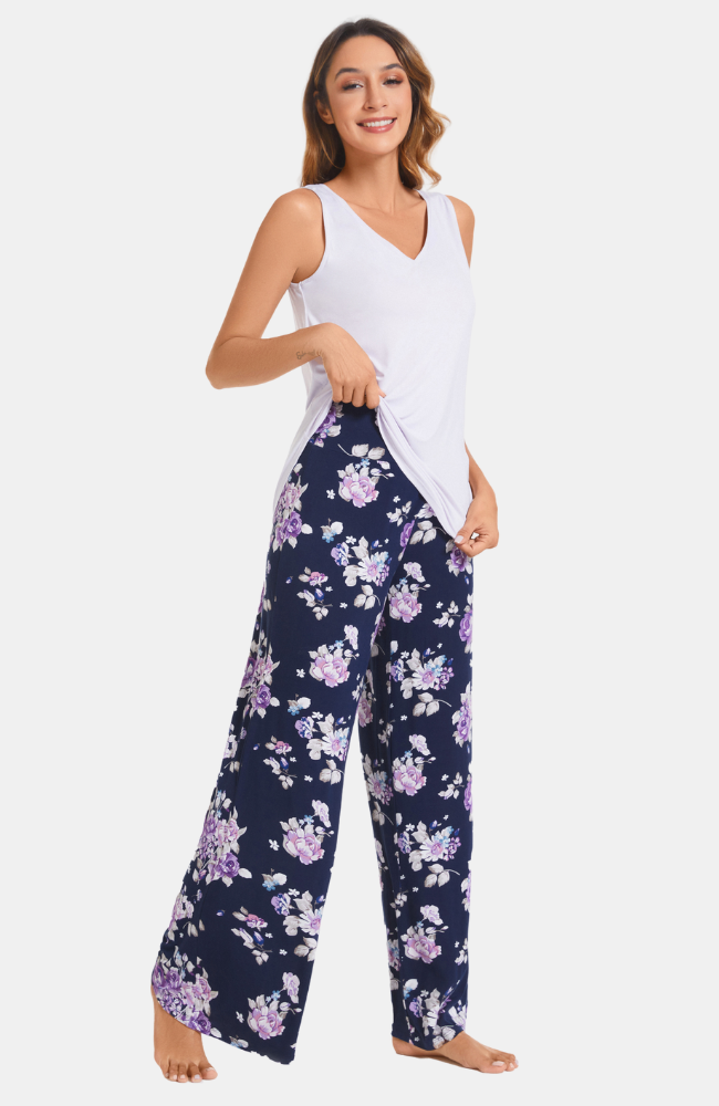 Bamboo Wide Leg PJ Pants - Print