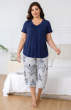 Bamboo Print Capri PJ Set