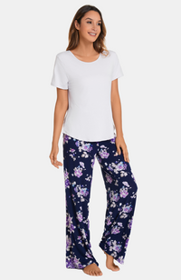 Bamboo Wide Leg PJ Pants - Print