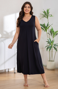 Bamboo Midi Pocket Dress