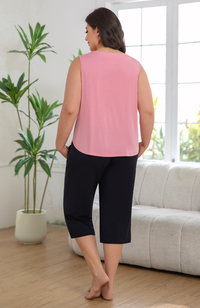 Sleeveless Bamboo Pleat Top