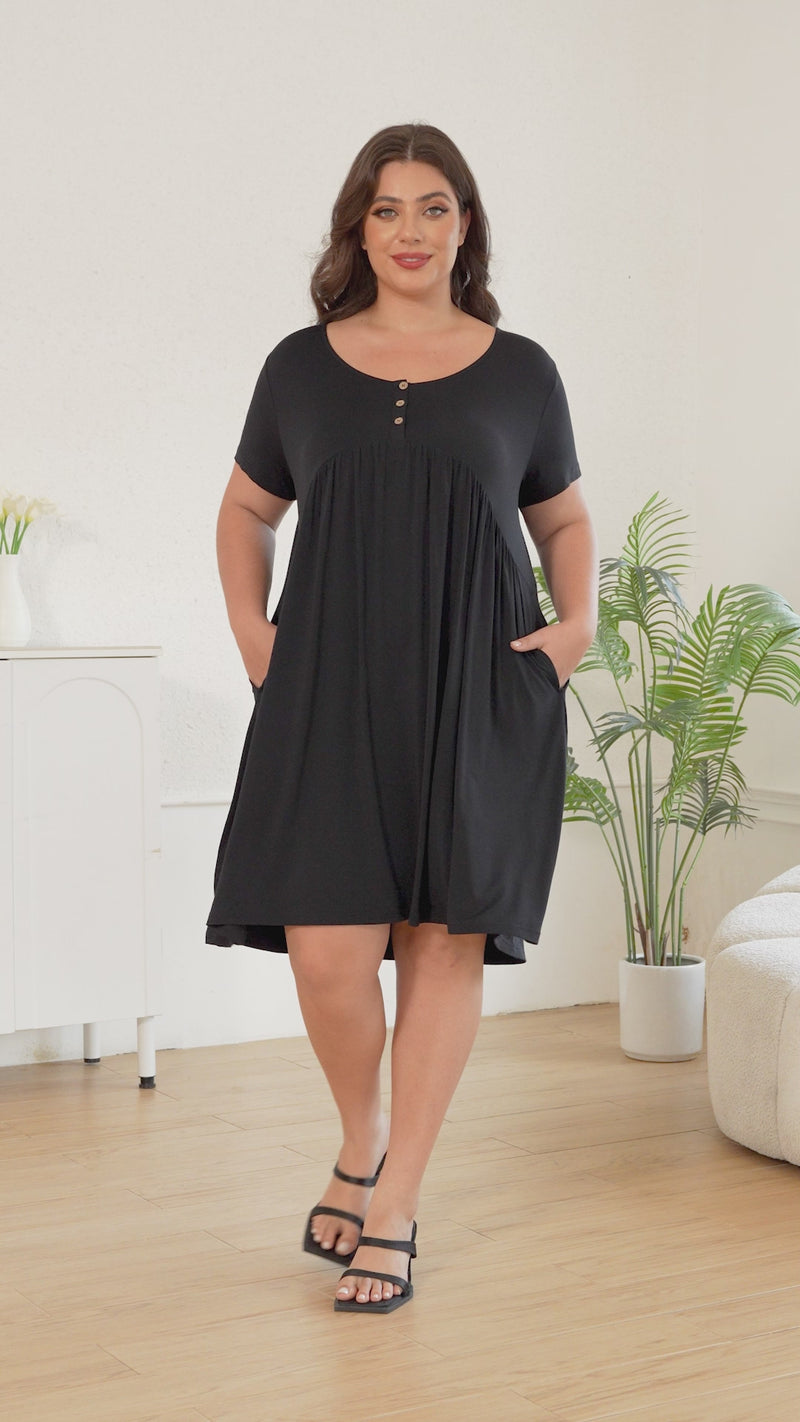 Bamboo Babydoll Pocket Dress