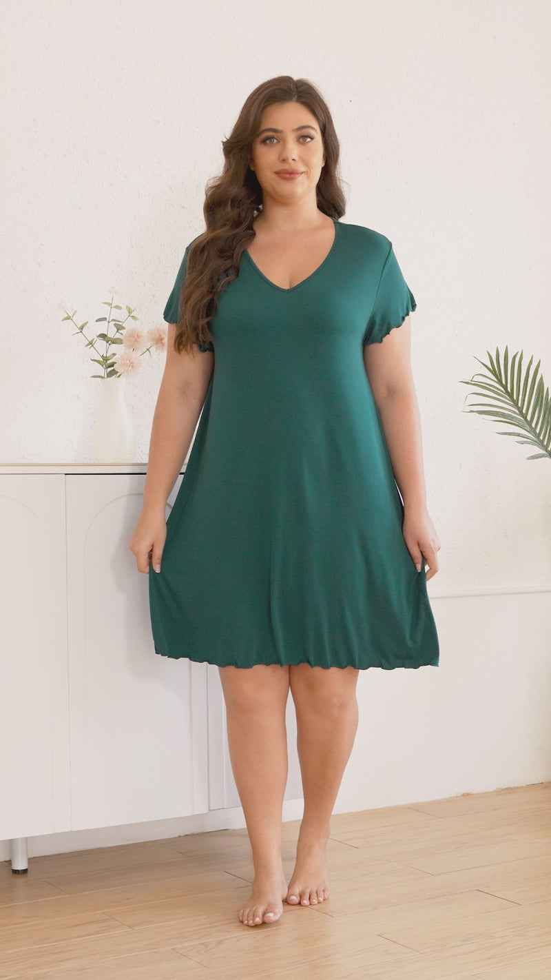 Bamboo Frill T-Shirt Nightie