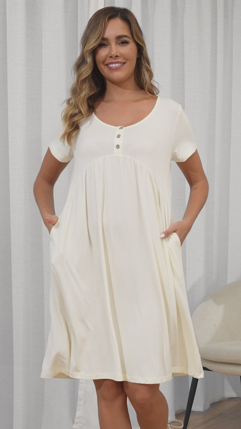 Bamboo Babydoll Pocket Dress