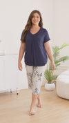 Bamboo Print Capri PJ Set