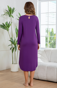Long Sleeve Pleat Front Nightie