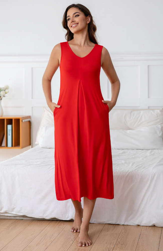 Bamboo Midi Pocket Dress