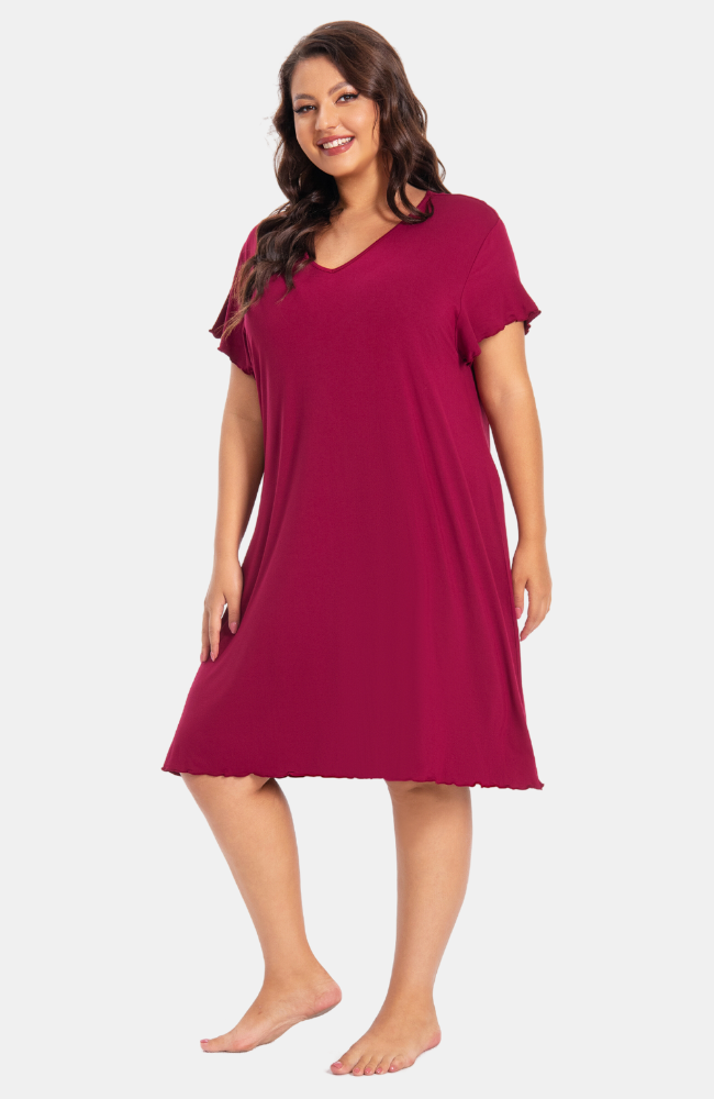 Bamboo Frill T Shirt Nightie Bamboo Island Australia