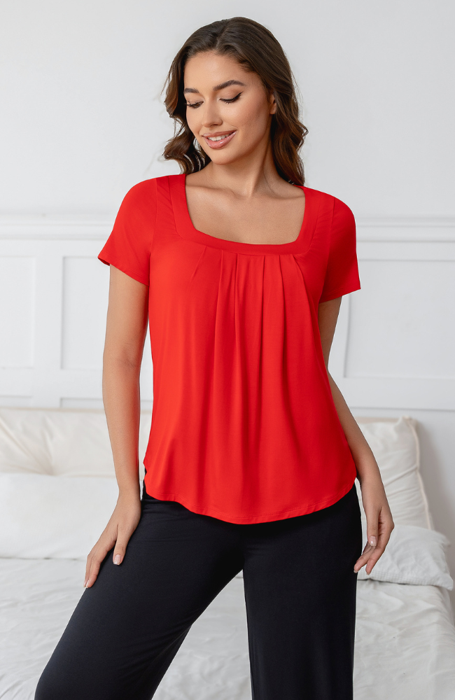 Bamboo Pleat Tee