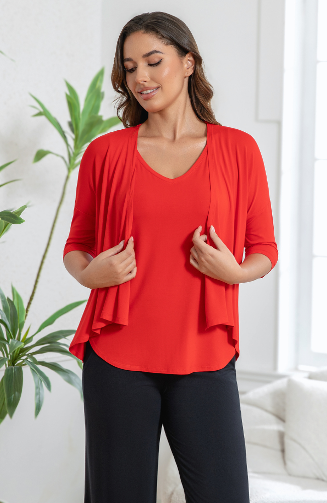 Mid Sleeve Bamboo Cardigan