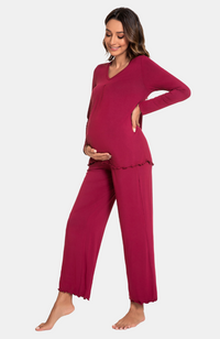 Long Sleeve Bamboo Maternity PJs