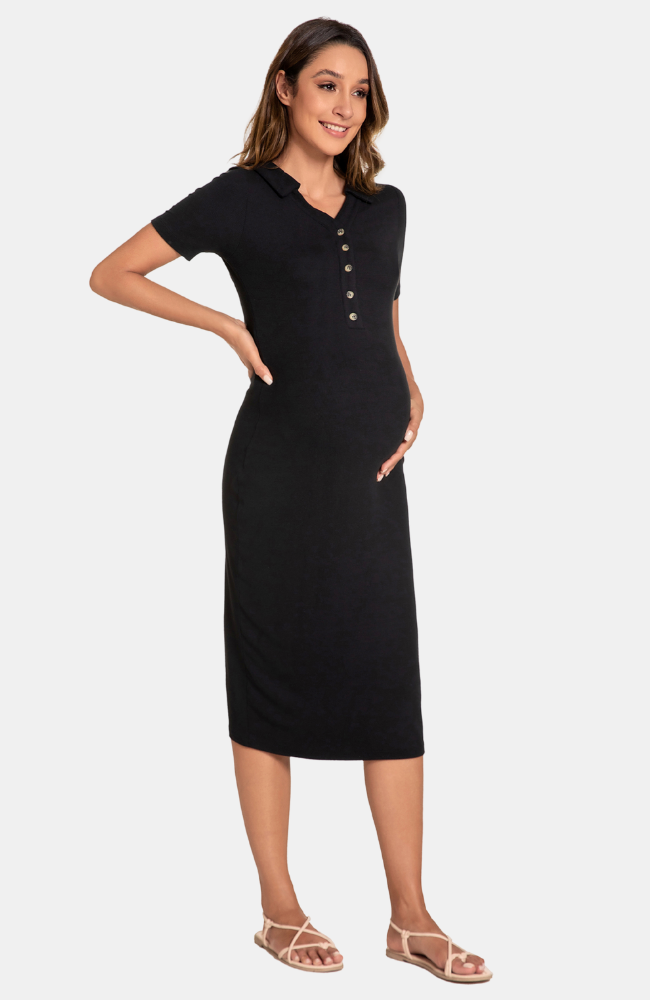 Ribbed Bamboo Maternity Dress