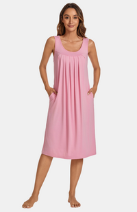 Sleeveless Bamboo Pocket Nightie