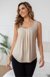 Sleeveless Bamboo Pleat Top