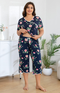 Bamboo Print Capri PJs