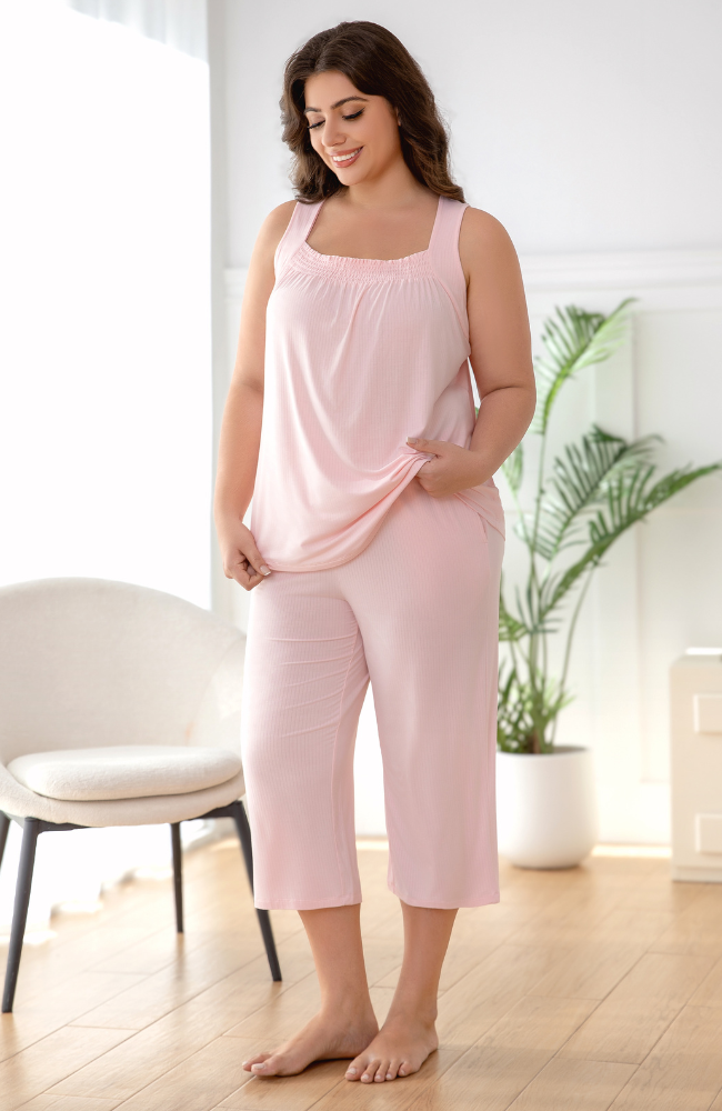 Soft Ribbed Bamboo PJ Set