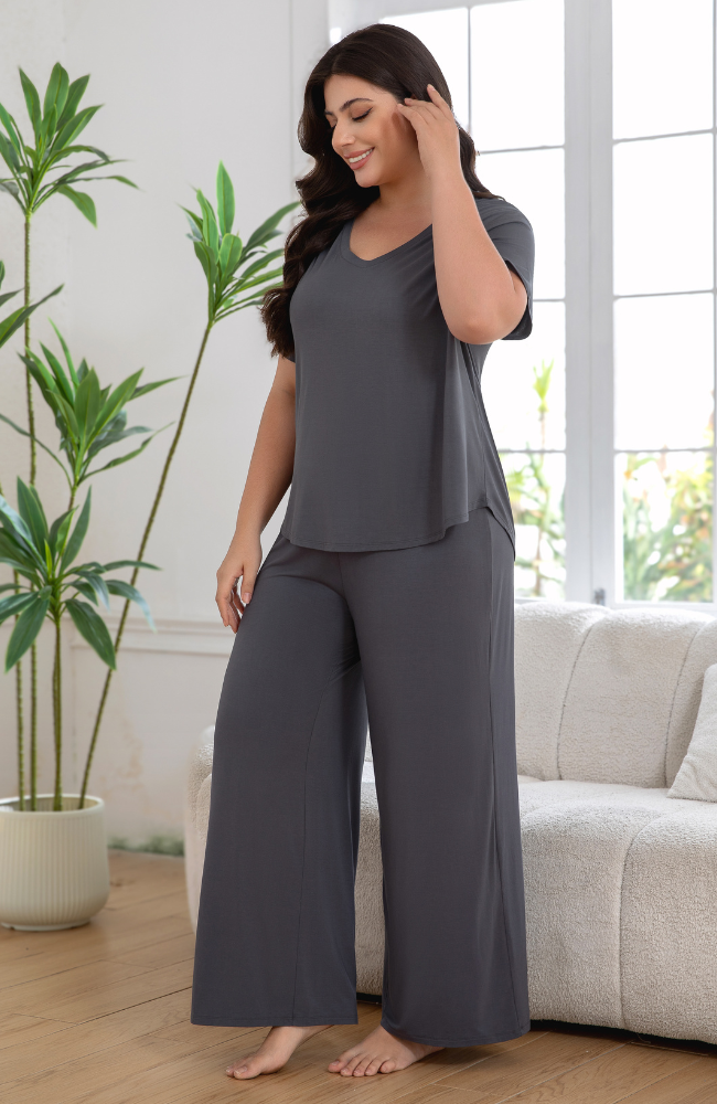 Wide Leg Bamboo Pants