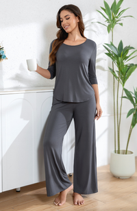 Wide Leg Bamboo Pants