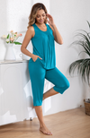 Sleeveless Bamboo Capri Pyjamas