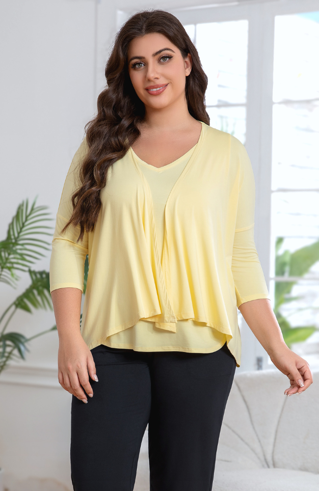 Mid Sleeve Bamboo Cardigan