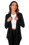 Bamboo Waterfall Cardigan - Black