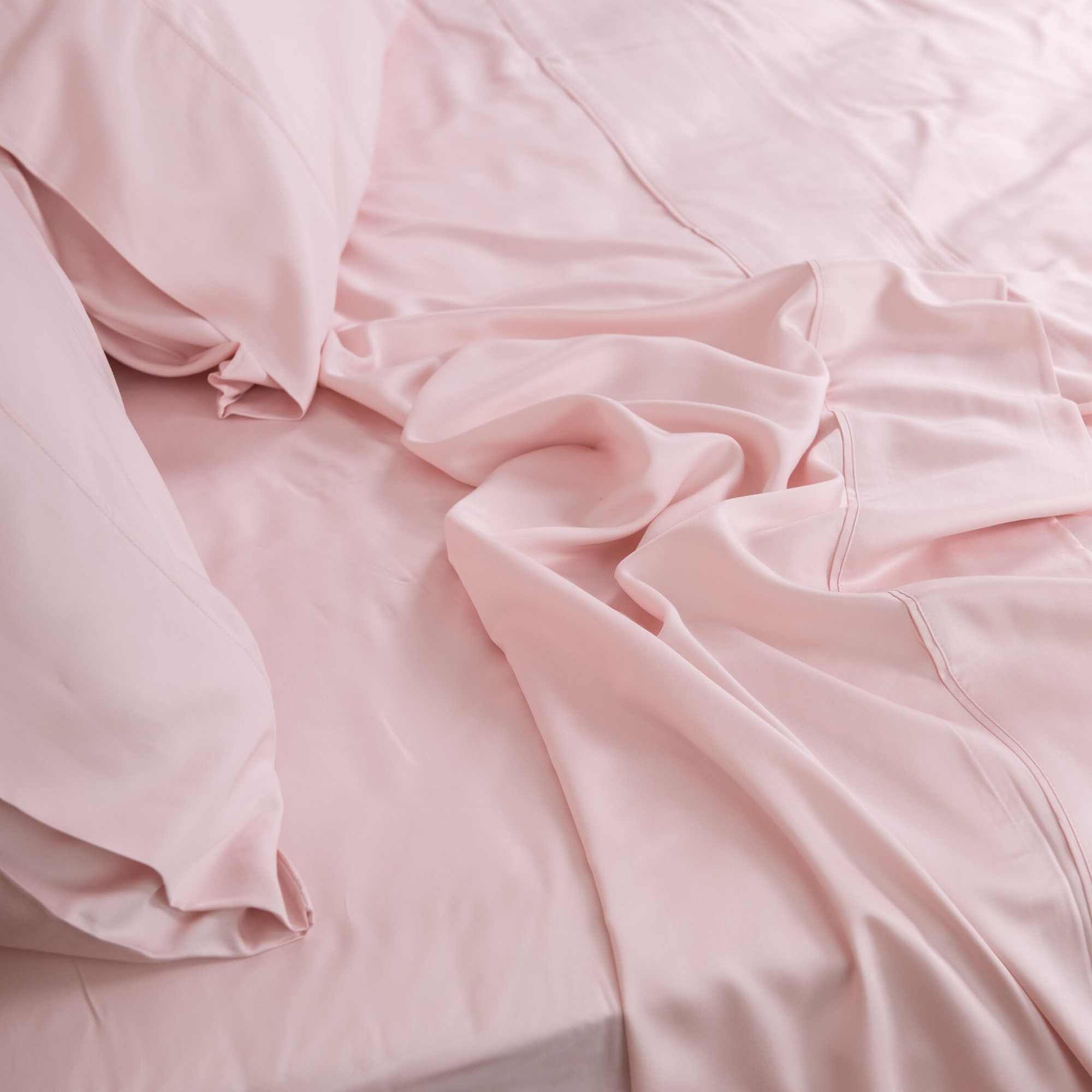 Luxe Pastel Pink Bamboo Sheet Sets. 100% Organic, Luxuriously Soft. King, Queen, Double, King Single and Single Sizes.