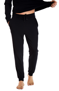 Men's black bamboo jogger / lounge pants with pockets