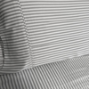 Soft Grey & White Stripe Bamboo Quilt Cover Set. 100% Organic, Luxuriously Soft. Queen Size.