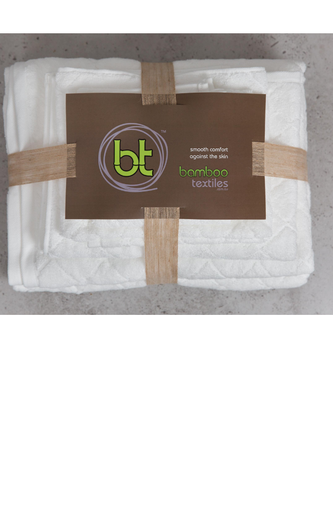 White Bamboo Bath Towels 